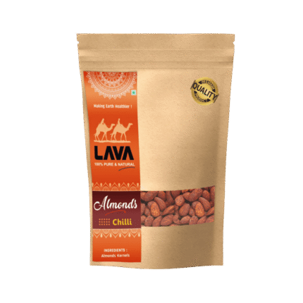 Lava Chilli Almonds | Natural Almonds | Badam Dryfruit 200Gm (Pack of 4) Almonds (4 x 50 g)