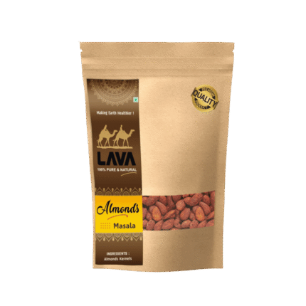 Lava Masala Almonds | Natural Almonds | Badam Dryfruit 400Gm (Pack of 1) Almonds (1 x 400 g)